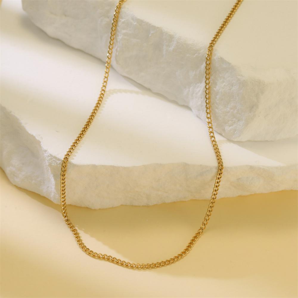 

My Shape Herringbone Chain Stainless Steel Necklaces for Women Female Chains Snake Box Chain Beaded Chain Choker Jewelry 45cm 45cm