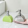 Fan Shaped Creative Ceramic Press Bottle for Bathroom Shampoo and Shower Gel Separate Bottle Soap Dispenser Bathroom Accessories