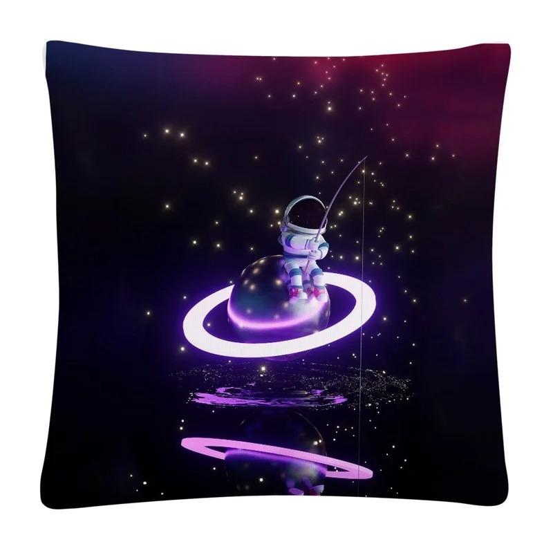 Astronaut Cartoon Decorative Pillowcase Office Living Room Car Ornaments Home Pillowcase