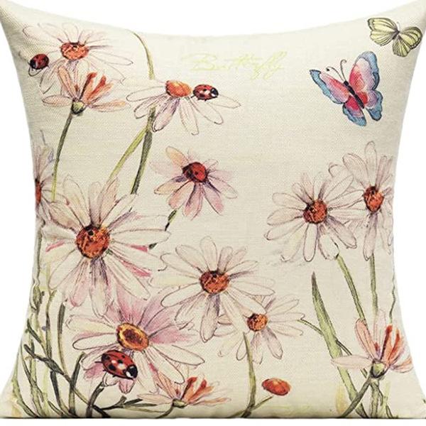 Plant and Flower Print Pillow Case Car Home Sofa Living Room Linen Pillow Cushion Nordic Style