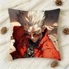 Anime TTRIGUN STAMPEDE Doublesided Printed Square Decorative Cushion Cover for Sofa Living Room Home Decor