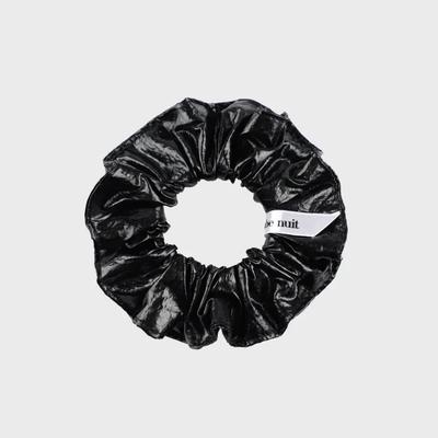 New Rainy Day Hair Scrunchie_shine Ver. Shine Black S