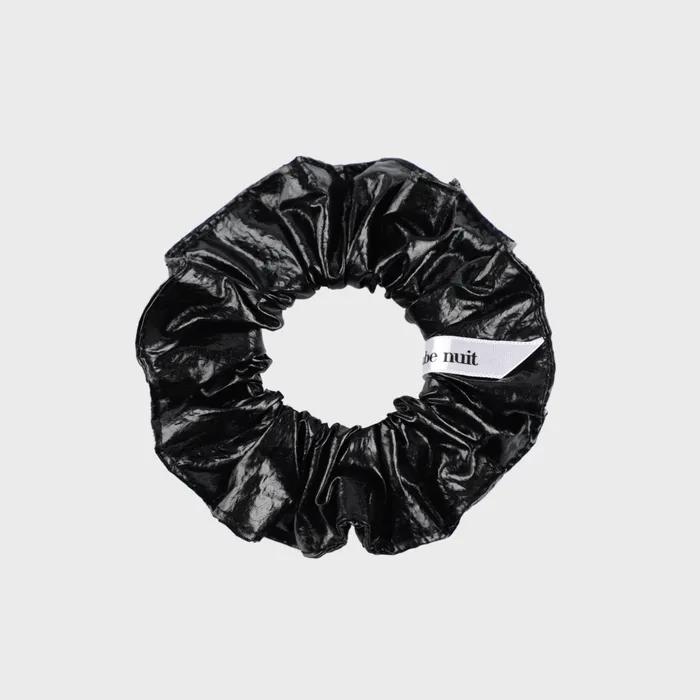 New Rainy Day Hair Scrunchie_shine ver. Shine Black S