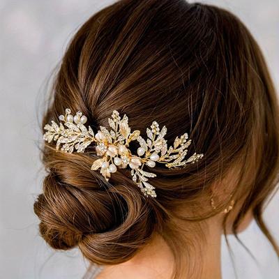 1 Stück Modeschmuck für Damen Haaraccessoires Strass Perlen Haarnadeln für Alltag Partys Treffen Hochzeiten Tragen Haarkämme