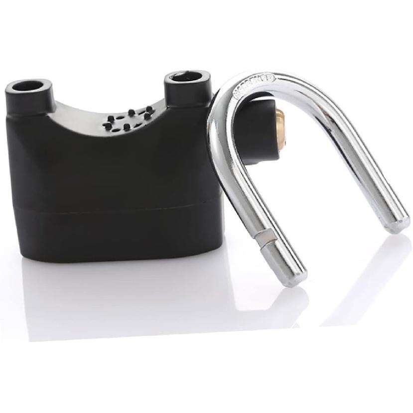 Anti-Rust Lock with Siren Road Bike Lock Heavy Duty Bike Lock Trampoline for Toddlers Motorcycle Lock Alarm Scooter Lock Bike U Lock Alloy Padlock