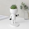 Fun Workout Figure Planter Modern Resin Treadmill Runner Plant Pot Dumbbell Body Builder Plant Holder Cute Head Planter