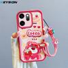 KEYSION Shockproof Case for OPPO Reno14 F 5G with Lanyard Soft Silicone Cute 3D Cartoon Doll Phone Cover for OPPO Reno 14F 5G