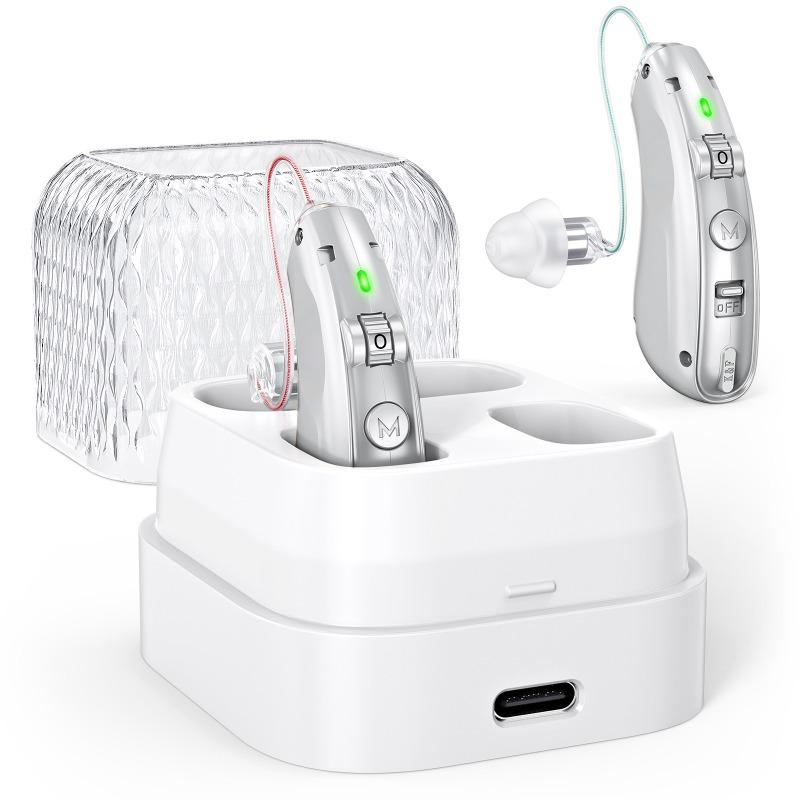 

Слуховой аппарат усилитель голоса для пожилых людей с зарядным кейсом B