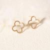 Simple Retro Love Earrings Geometric Metal Earrings Niche Temperament High-end Versatile Earrings