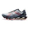 Mizuno Pro Bequemes Gewebe Synthetisches Leder Rutschfest Abriebfest Atmungsaktiv Low-Top Laufschuhe Damen Sneaker Grau Rot J1GD210029