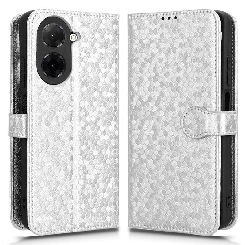 For Xiaomi Redmi A5 4G (171.7mm)/Poco C71 4G Wallet Case Dot Pattern Imprint PU Leather Phone Cover