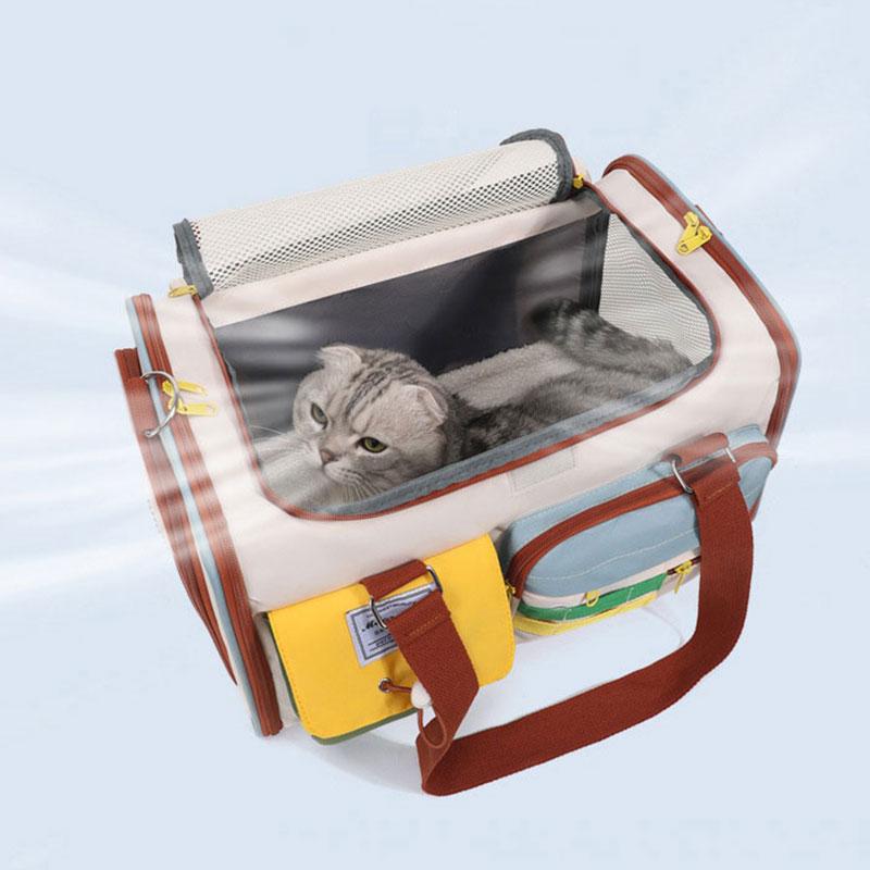 Portable Pet Cats Dogs Backpack Outdoor Carying Bag Comfortable Breathable Large Capacity Shoulder Handbag for Pet Products