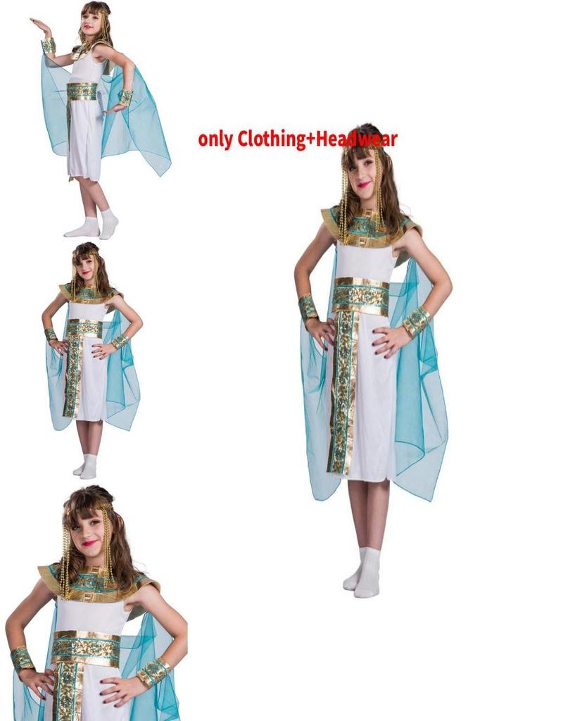 Purim Egyptian Queen Cosplay Costume For Girls Halloween Role Play With Polyester Fabric For Themed Parties