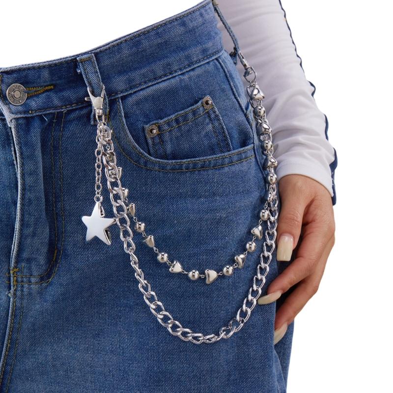 Delicate Accent Design Metal Keychain Lightweight Bag Charm Decorative Gift for Bags and Jeans