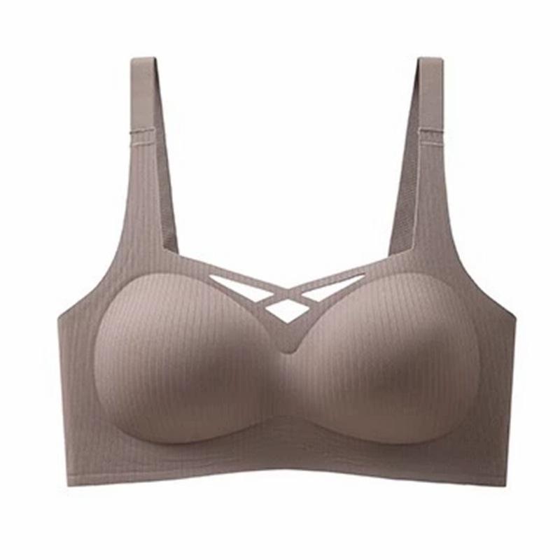 Fixed Cup Seamless Underwear Women Gather Small Breasts and Show Large Steel Ring Bras Close Secondary Breasts Anti-sagging Flat Chest Bra Cover