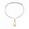 Ingemark Vintage Creative Irregular Hollow Geometry Pendant Choker Necklace for Women Trendy Metal Wax Thread Chain Neck Jewelry