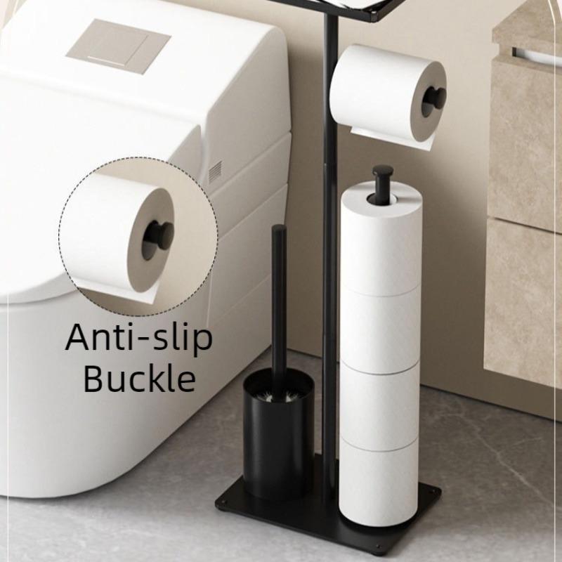Floor Storage Rack Stainless Steel Toilet Paper Holder Bathroom Organizer Shelf Multifunctional Shelves Bathrooms Accessories