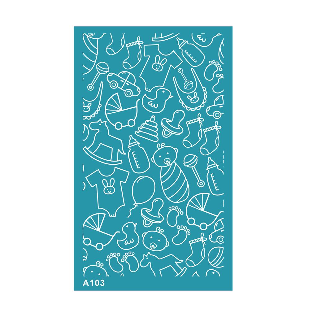 Clay Stencils Flower Style Non-Adhesive Silk Screen Printing Stencils Reusable Mesh-Stencils Transfer for Earring Making