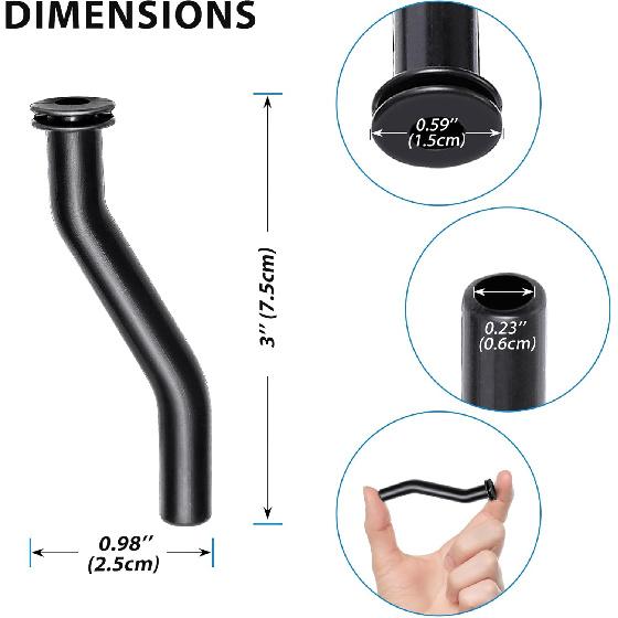 (4pc) Vizava 596163 Vacuum Hose Compatible For John Deere D125 D130 D140 D160 D170 Briggs and Stratton Lawn Mower Tractor Replaces 593998 797408