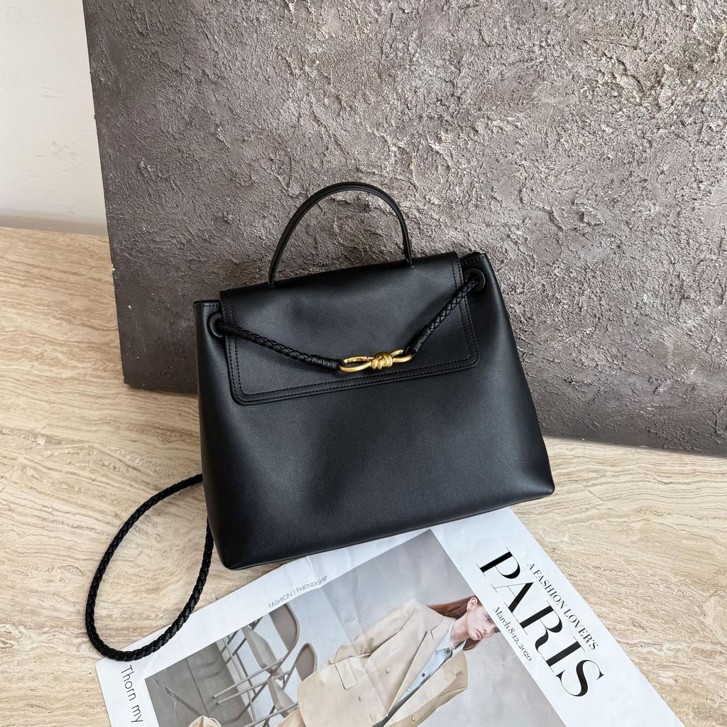 Skórzana Torebka Ręczna Stylu Old Money Luksusowa Europejski i Amerykański Styl Damska Torba Tote