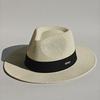 Handgeweven Hoed Veer Accessoire Mannen Breedgerande Panama Jazz Hoed Buiten Zonbescherming Stro Hoed Unisex Stijl voor Lente & Zomer