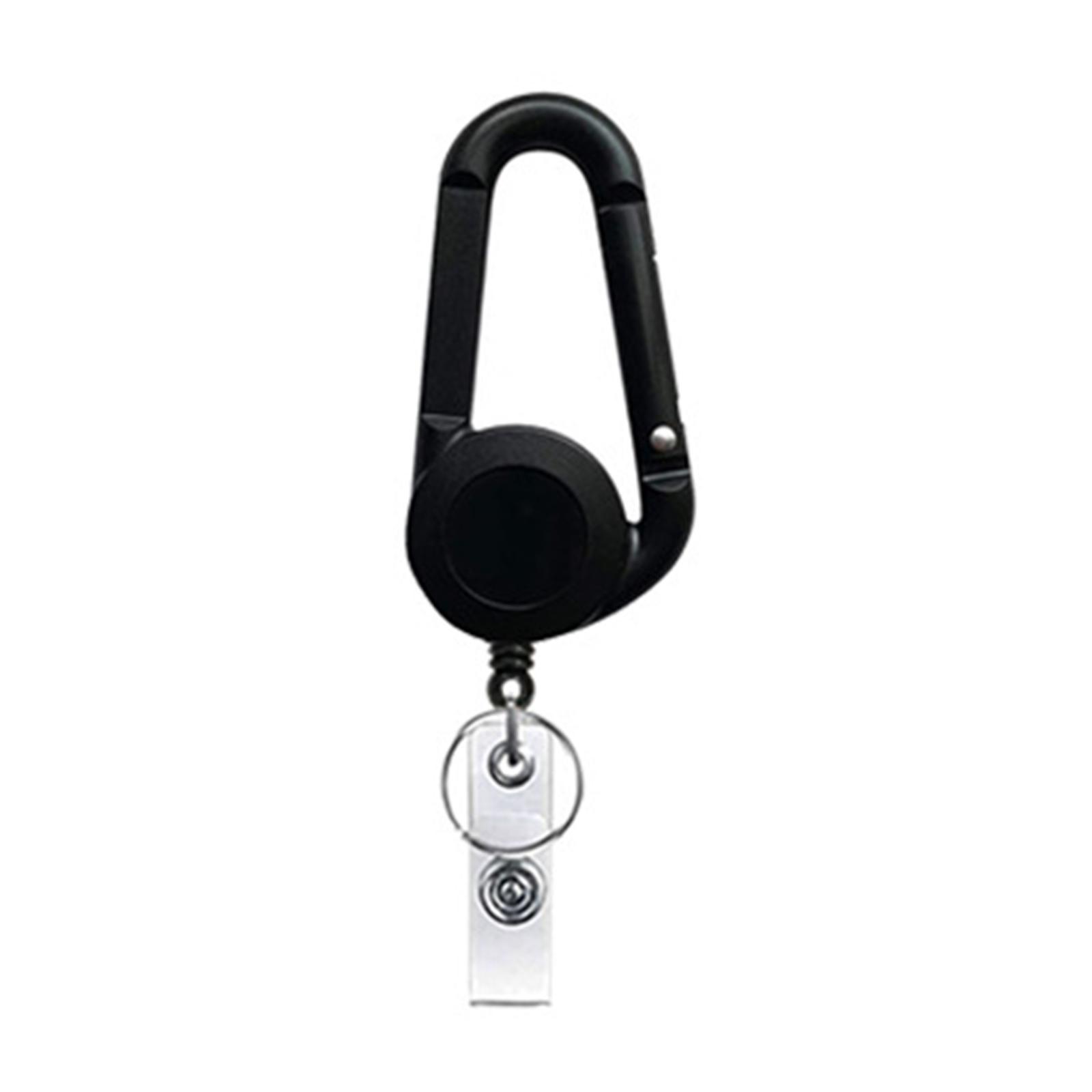 

Красочный прочный пластиковый брелок с легким нажатием, практичный, из АБС-материалов, карабин для ключей и телефонов, украшение чёрный