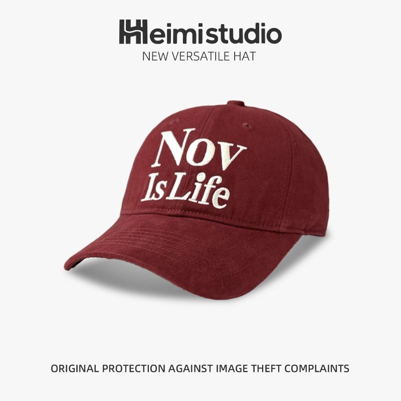 25 Early Autumn New Soft Top Letter Embroidered Baseball Cap Men and Women Peaked Cap Widened Hat Tide