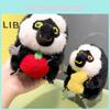 Charming Plush White Faced Monkey Keyring Fun Novelty Cartoon Animal Keychain