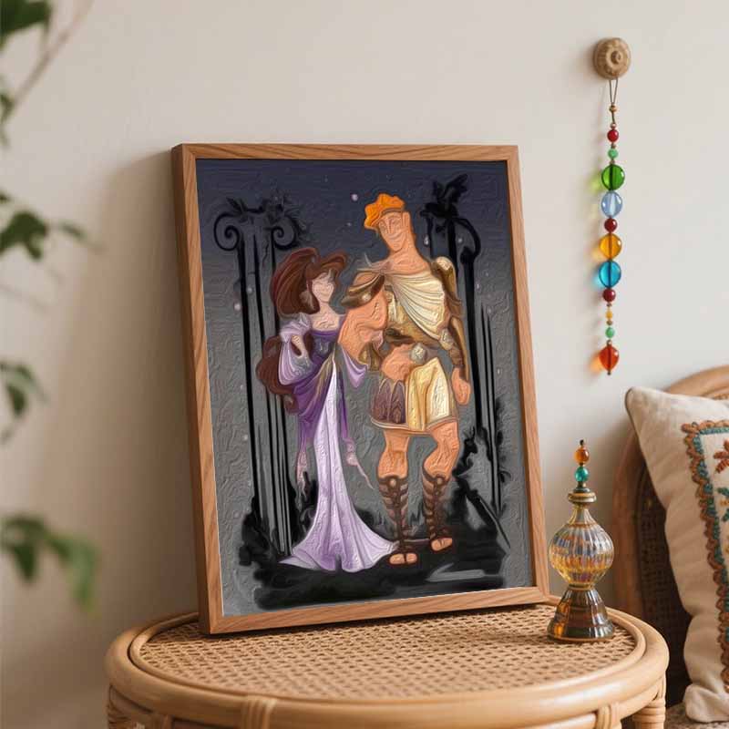 Disney Hercules Megara digital oil painting diy coloring handpainted filling home decoration art craft wall canvas gift 130 characters