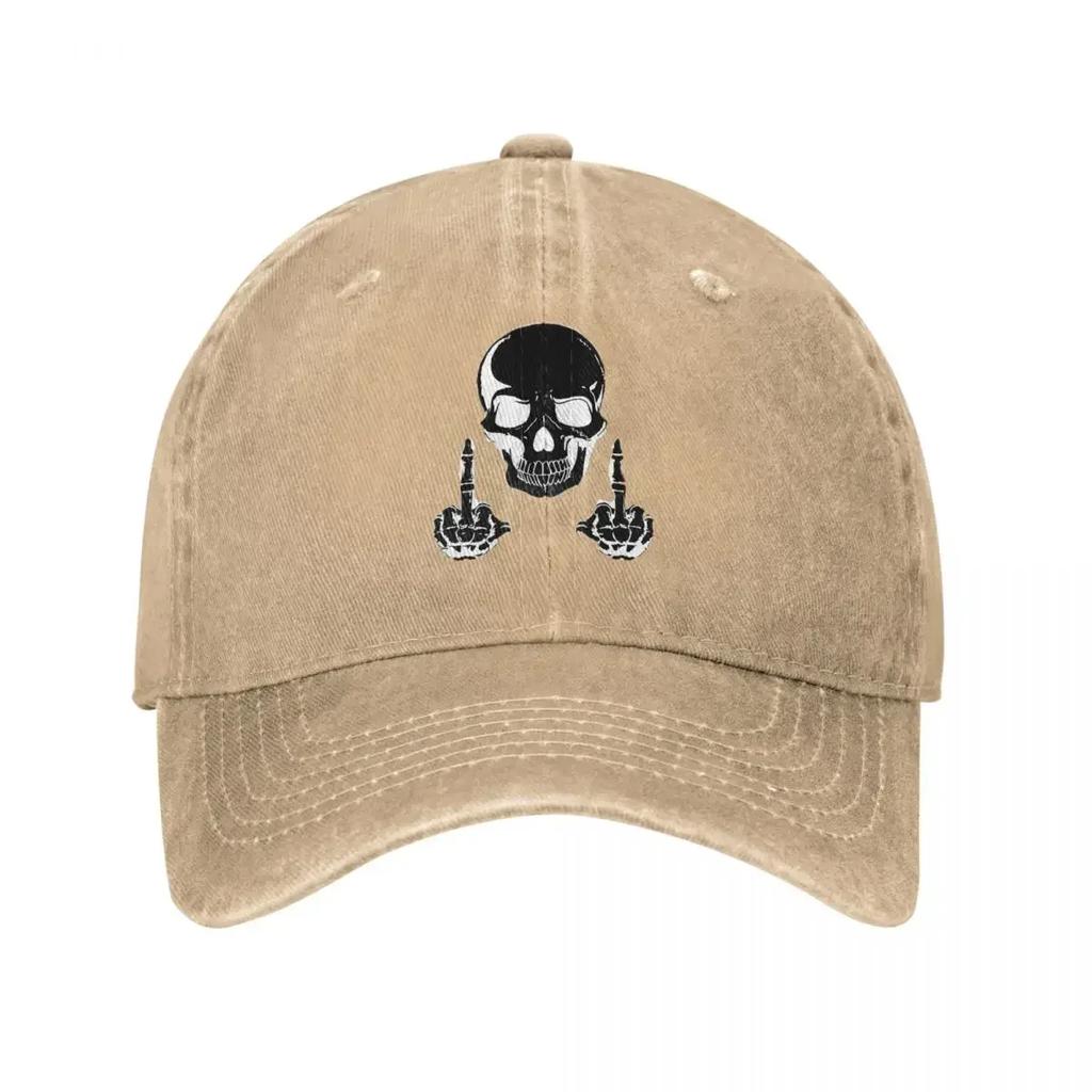 Dito Scheletrico Teschio Divertente Uomini Donne Berretto da Baseball Cappelli Lavati Usurati Cappello Vintage per Esterno Corsa Golf Copricapo