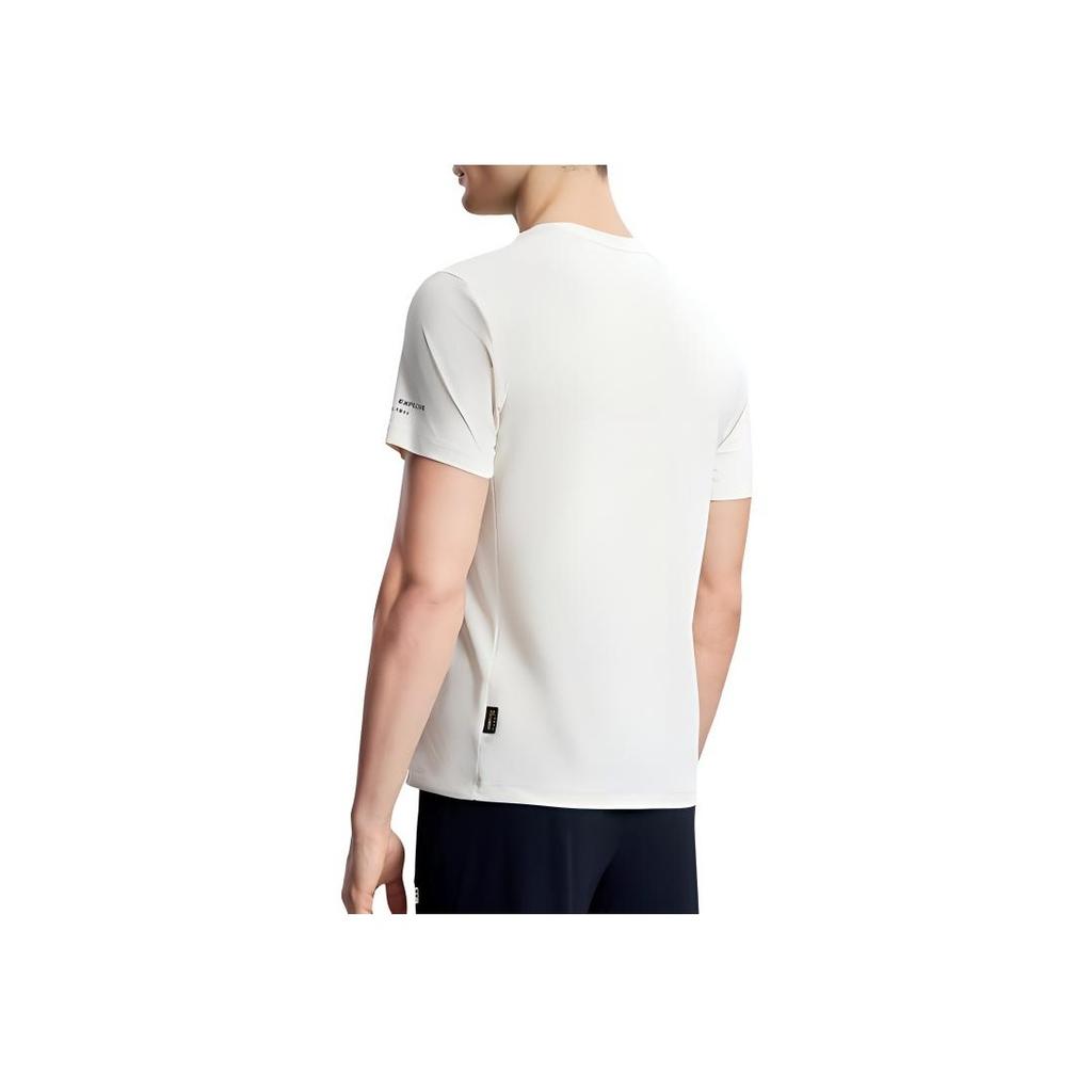 FILA Outdoor Lightweight Round Neck Short Sleeve T-Shirt Men Tops Light-Pink Gray A11M337103FIV