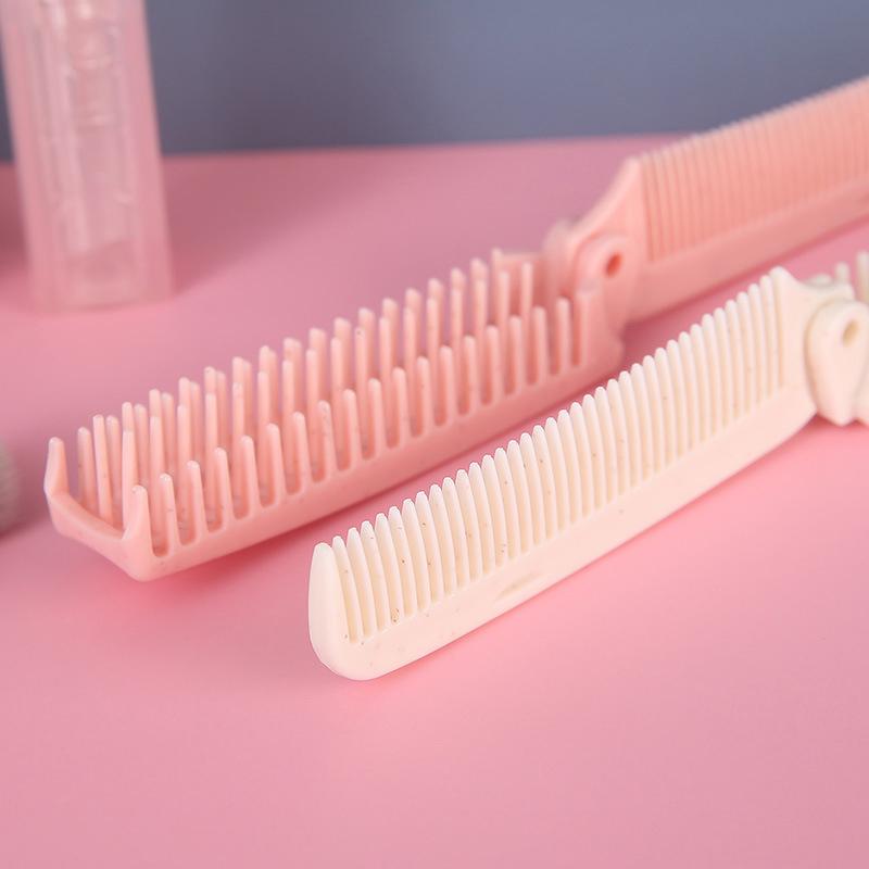 Portable Travel Hair Comb Hair Brush Wheat Straw Foldable Hair Brushes Massage Comb Anti-Static Hair Combs Hair Styling Tools