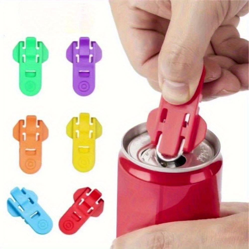 10pcs Colorful Manual Can Opener Set - Easy-Grip, Durable Plastic, Reusable & Safe for Soda, Beer, Aluminum Cans with Built-in Beverage Separator