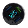 1X Car Charger Voltage Monitoring 12V/24V 4USB Aluminum Alloy+PC