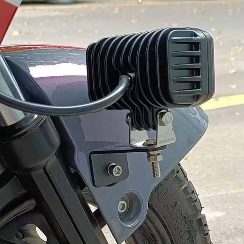 Universal Motorcycle LED Spotlight Bracket Fog Light Mount Clamp Holder No Drilling Extension Rod for Electric Bike Scooter ATV