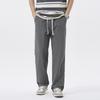 G Elastic Quick-drying Ice Silk Cool Casual Pants Men's New Summer Elastic Waist Loose Straight Trousers