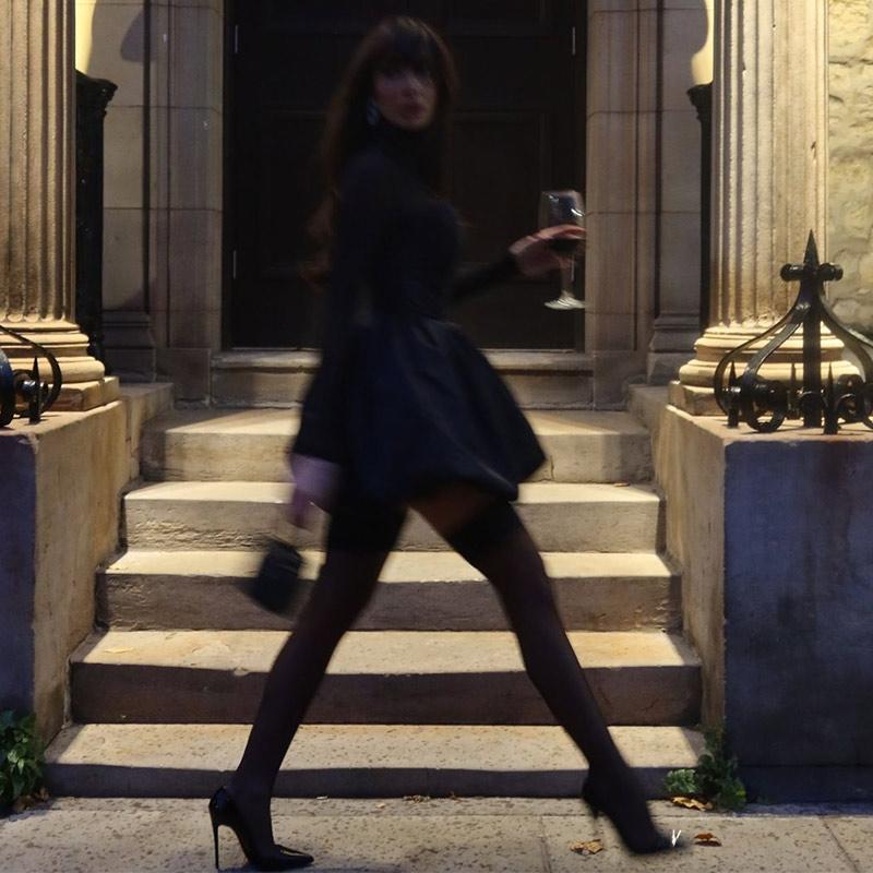 Sexy See-through Dress Women Turtleneck Full Sleeves Slim A-line Mini Dresses Autumn Fashion High Streetwear