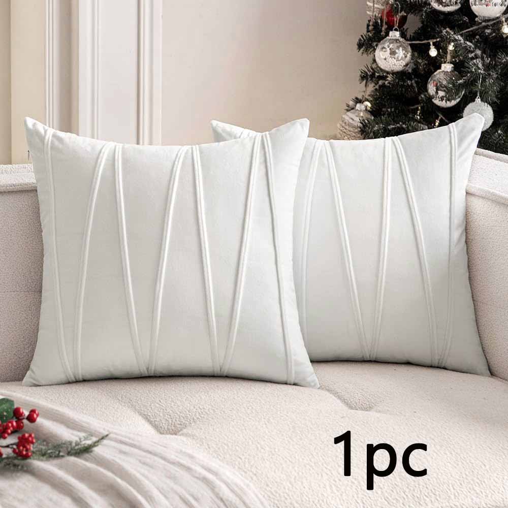 

Velvet Pillow Cover with Wave Line Decoration Modern Minimalist Style Living Room Decoration 45 * 45cm