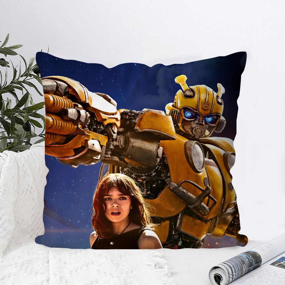 Anime Movie B-Bumblebee Pillow Case Square Pillow Bedroom Sofa Leisure Comfort Cushion Car Living Room Home Decoration