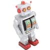 Metal Tin Robot Toy Retro Electric Rotating Figures Model Adult Collection Kids Gift