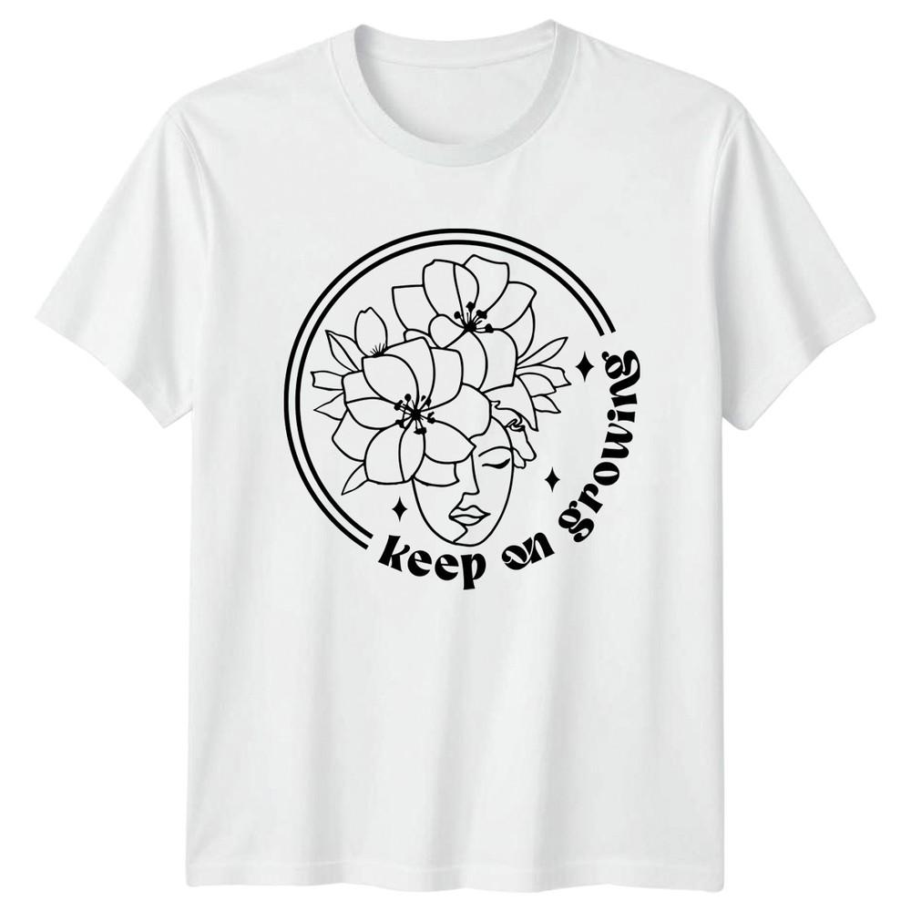 Keep On Growing Unisexs TShirt Botanical Gardening Birthday Gift For Her S