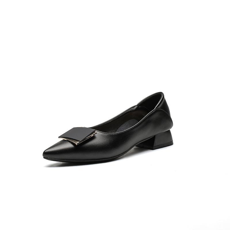 Leather flat for Huizhou women's shoes Su Yinyin, the same pointed single shoes for women's spring new Mary Jane shoes for women