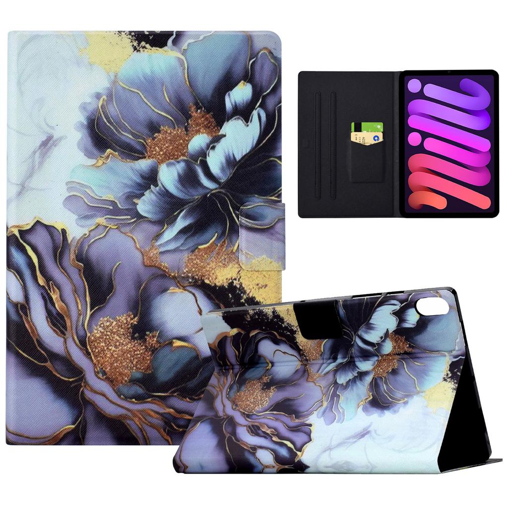 For iPad Mini (2024)/mini (2021) Case PU Leather Card Slots Tablet Cover with Auto Wake/Sleep