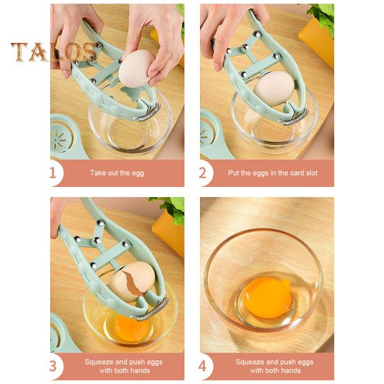 2Pcs/Set Egg Cracking Tool Compact Baking Rustproof Useful Fish Shaped Egg Opener Kitchen Tools