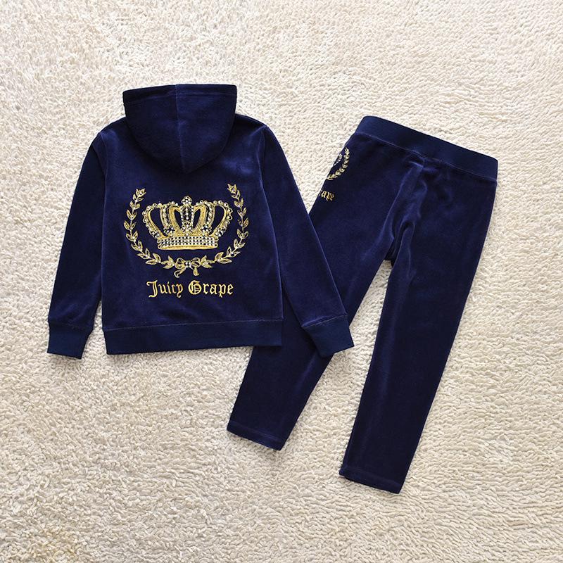 Europäischer & Amerikanischer Samt-Hoodie & Hose mit geradem Bein für Mädchen - Zweiteilige Freizeit-Sportbekleidung