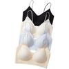 Summer ultra-thin cool underwear camellia fragrance breathable and comfortable thin shoulder straps ice silk seamless bra herbal