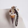 Cute Realistic Dessert Pendan Cartoon Food Shaped Keyring Bag Accessories Ice Cream Key Ring  Gifts