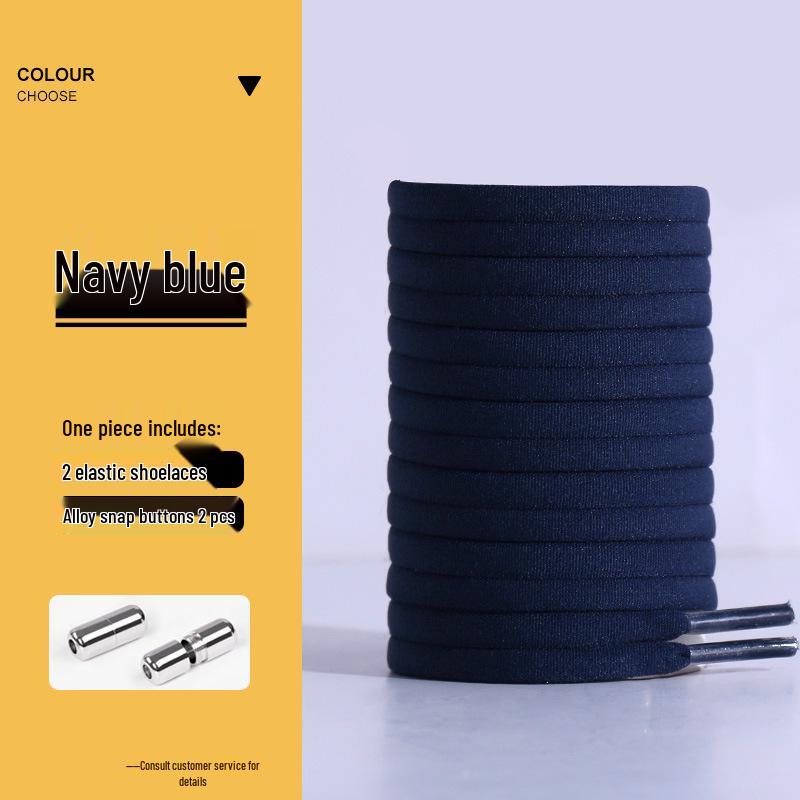 No-Tie Elastic Shoelaces with Buckle Capsule - Flat White