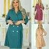 Hepburn Style Slimming Suit Collar Dress - Women's Early Autumn Fashion