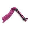 VaHppy Genuine Leather Whip SM BDSM Sex Games Toys Role Play 38CM 120G Tassel Tail Cowhide Braided Handle